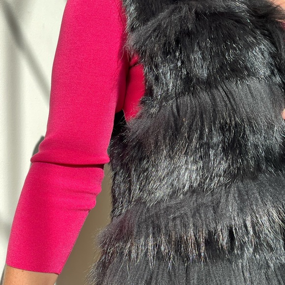 Jocelyn Fur Vest (black) - Picture 2 of 2